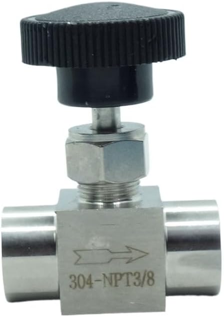 1 Piece Stainless Steel 304 Instrument Gas Needle Valve 3/8" NPT Female x 3/8 NPT Female