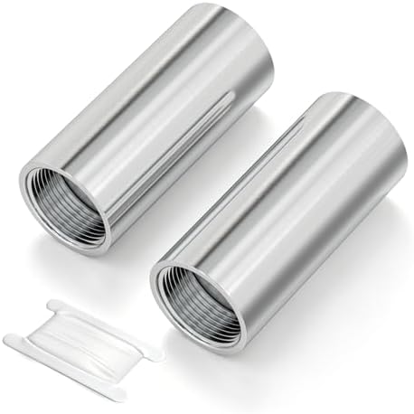 TAISHER 2Pcs 304 SS Nipple Cast Pipe Fitting 3/8" NPT Female, 2" Length