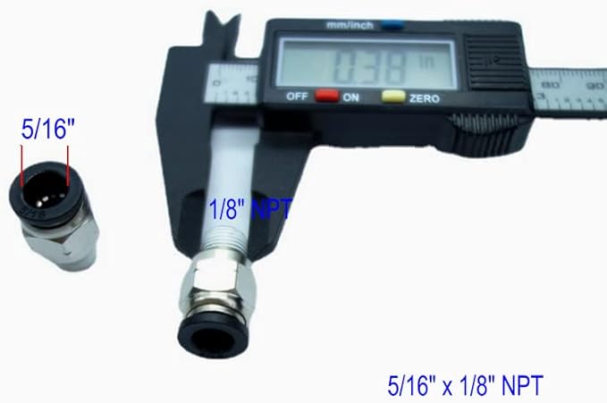 CDQBWQDJT 10 Pcs Pneumation Fitting 5/16" Tube OD Push To Connect X 1/8 NPT Pipe Male Connector