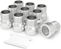 TAISHER 10PCS 304 Stainless Steel Pipe Fitting, Reducer Adapter, 3/8" Male NPTx 3/8" Female NPT