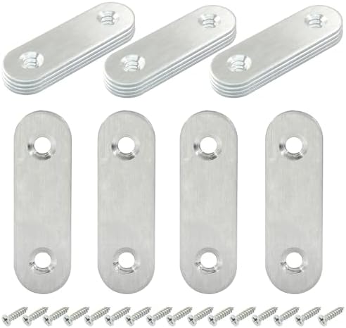 16 Pack 2 Inch Stainless Steel Flat Plate Straight Bracket