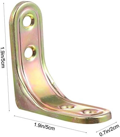 iplusmile 20 Pack 90 Degree Brackets Heavy Duty L Bracket Joint Fastener for Furniture Reinforcement Pre-Drilled Countersunk Hole Metal Corner Brace 1.96 X 1.96 X 0.78 in