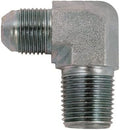 90 Degree Flared Tube Elbow 3/4" JIC Male x 3/4" NPTF Male Pipe Corner Hydraulic Fitting | 2501-12-12
