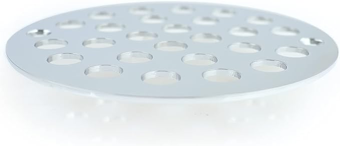 4 Inch Screw-in Round Shower Drain Cover Replacement Floor Drainer with Screws (Chrome)