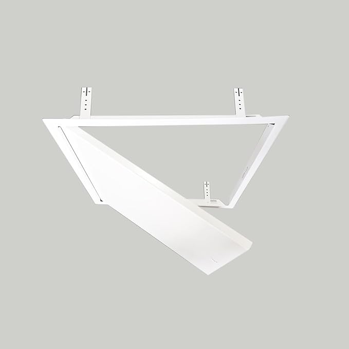 Fengze Thicken 0.048 Inch Steel Access Door 24 x 24 Inch with 4 Long Fixing Strips White Screwdriver Latch Access Panel for Wall and Ceiling 600 x 600 mm