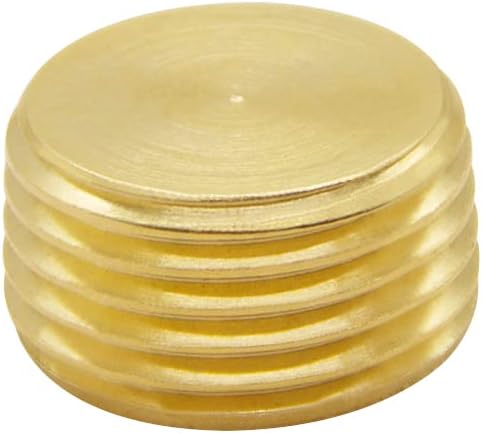 Hooshing 5PCS 1/2" NPT Male Brass Pipe Plug Counter Sunk Internal Hex Thread Pipe Plug