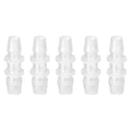 Quickun Plastic Hose Barb Reducer Fitting 1/2" to 3/8" Barbed Reducing Union Adapter Splicer Mender Joint Fitting (Pack of 5)