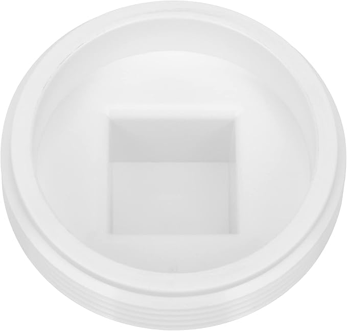 10Pack 2 Inch PVC Male Threaded Pipe End Cap SCH40 PVC Pipe Male Thread Plug 2" PVC NPT Male End Cap Adaptor, PVC Cleanout End Cap Plug, PVC NPT Male Plug Pipe Fitting for Plumbing Water Line