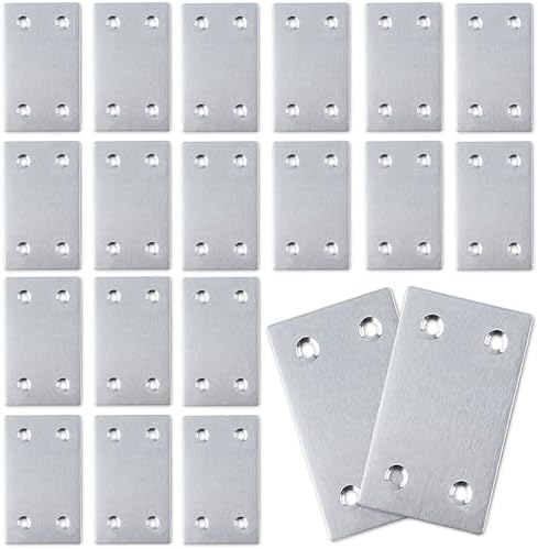 50PCS Flat Straight Brace Brackets,2.35x1.5 Stainless Steel Brackets
