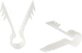 THE CIMPLE CO Stucco and Drywall Cable Clips for Coaxial and Similar Cables - Push-in Masonry Anchors - RG59, RG6, Ethernet, Pack of 10 - White