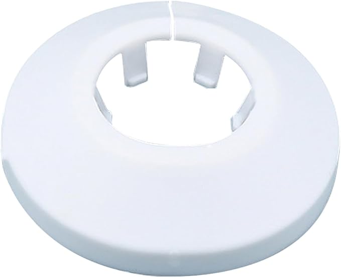 20mm Pipe Cover Decoration; Fit 0.79" Outer Diameter Pipe/Hole; White PP Plastic Escutcheon Collar; Snap-on Water Escutcheon Plate for Bathroom Kitchen Wall Tube Decor 1Pc