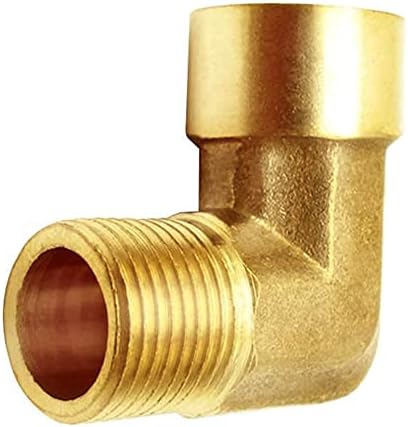 Joywayus 3 Pack Brass 1/2" NPT Male to Female Elbow Pipe Fittings