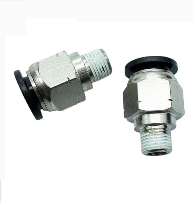 CDQBWQDJT 10 Pcs Pneumation Fitting 3/8" Tube OD Push To Connect X 1/8 NPT Pipe Male Connector