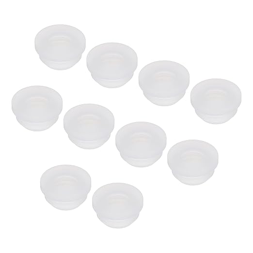 MECCANIXITY 20Pcs Snap Rubber Grommet Plug Mount Dia 10mm ID 7mm Narrow Groove Width 2mm Seal Anti-Scratch for Electrical Box Cable Pipes Transparent