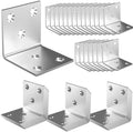 80Pcs Stainless Steel Angle Bracket 2In Heavy Duty Corner Brackets for Wood