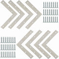 Alise 6x6 Inch L Flat Brackets for Wood,Corner Bracket Mending Plate,8Pack