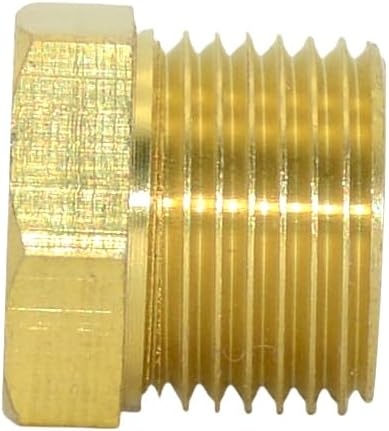 2pcs 1/4" NPT Male To 3/8" NPT Female Brass Reducer Thread Hex Bushing Brass Threaded Pipe Fitting,Hex Reducing Convert Adapter Pipe Fitting (1/4"*3/8")