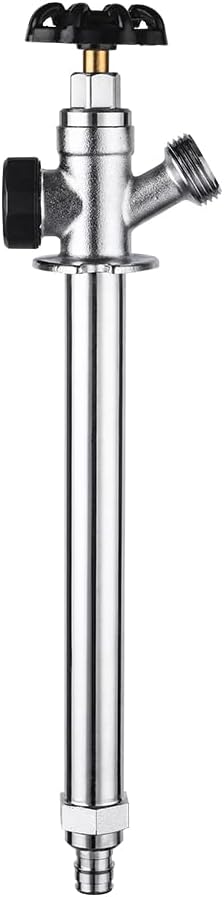 EFIELD 12-inch Anti-Siphon Frost Free Sillcock, 1/2 inch Pex-A Expansion Connection X 3/4 inch Hose Bibb, Chrome Plated Brass Body,(SILLCOCK027)