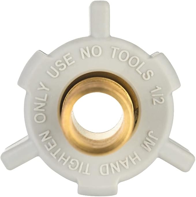 4-Pack EFIELD 1/2" Pex X 1/2" Female NPT Swivel Adapter Brass Barb Crimp Brass Fittings, ASTM F1807,(PEX1807202-4PCS)