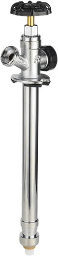 EFIELD 10-inch Anti-Siphon Frost Free Sillcock 1/2 inch Push Fit X 3/4 inch Hose Bibb, Chrome Plated Brass Body (10-inch),(SILLCOCK038)