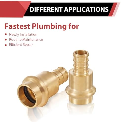 2Pcs EFIELD 1/2"Copper Press x 1/2"PEX Coupling Adapter(PEX1807344-2)