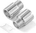 TAISHER 2Pcs 316 Nipple Cast Pipe,3/4"Male NPT x 3/4"Female NPT, 2"(L)