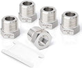 TAISHER 5PCS Forging of 304 Stainless Steel Reducer Hex Bushing, 3/8" Male NPT to 1/4" Female NPT, Reducing Forging Pipe Adapter Fitting