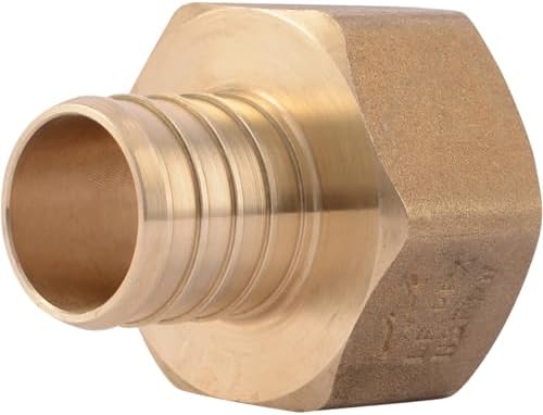SharkBite 1 Inch Crimp Female Adapter, Brass Plumbing Fitting, PEX Pipe, PE-RT, UC094LFA
