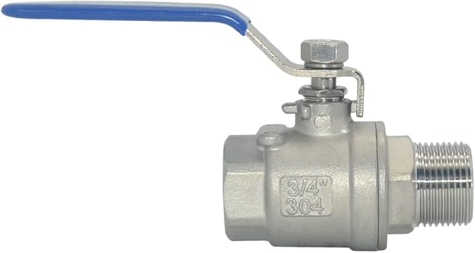 DAN SPEED 3/4 Inch Male x Female NPT Ball Valve S304 Stainless Steel,Full Port Heavy Duty for Water, Oil, and Gas,1000WOG (3/4 inch)