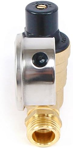 U.S. Solid 3/4" GHT RV Water Pressure Regulator, Adjustable Lead-Free Brass Water Regulator Valve with Gauge & Filter for RV, Camper & Garden Hose