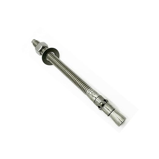 Premium 316 Stainless Steel Wedge Anchor, 3/8"-16 X 6 – Heavy Duty Corrosion Resistant Fastener for Concrete and Masonry Applications 50 Pack
