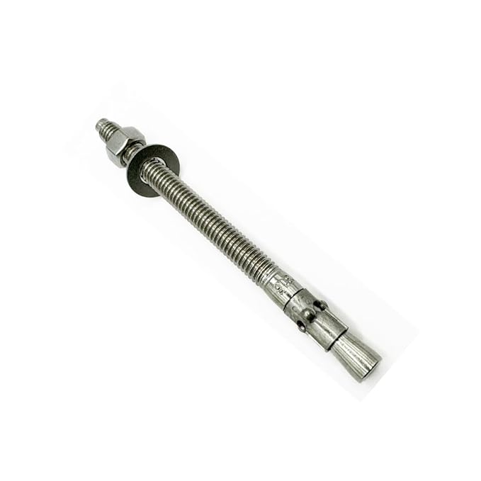 Premium 316 Stainless Steel Wedge Anchor, 3/8"-16 X 6 – Heavy Duty Corrosion Resistant Fastener for Concrete and Masonry Applications 10 Pack