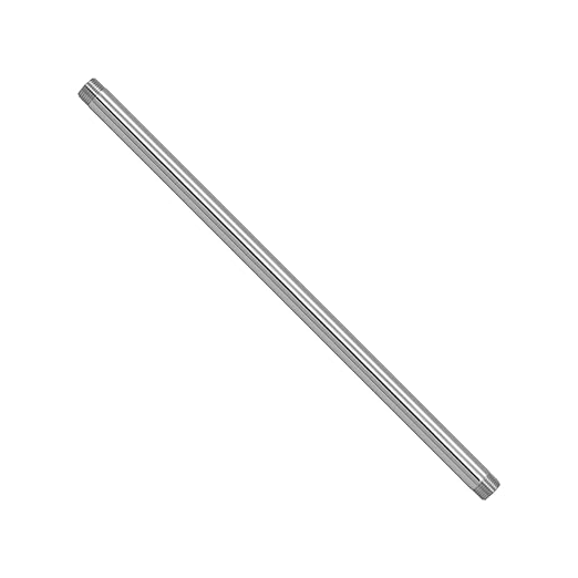 Naiture Brass Heavy Duty 1/2 NPT Connection Threaded Pipe Fitting Nipple, 18" Long, Chrome Finish