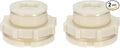 1.25" Female ABS Bulkhead Fitting, Plastic Water Tank Connector Adapter Fitting with Plugs for Outdoor rain Barrel Garden Hose Adapter Spigot kit Water Tank Gallon Drain Bucket(Set of 2)