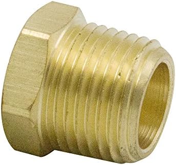 MeiChi 64pcs Brass Pipe Fitting Assortment Kits Hex Head Plug + Reducing NPT Adapter + Reducer Bushing + Hex Nipple + Hex Coupling for 1200 PSI