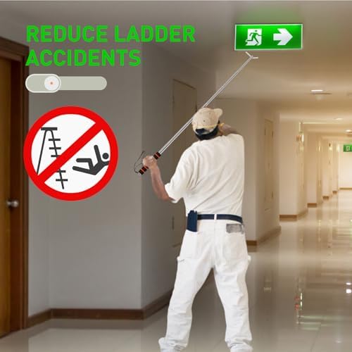 Smoke Detector Tester Pole - Smoke Detector and Emergency Exit Light Extendable Pole Tester - Emergency Light Testing Pole - Ensuring Safe and Efficient Testing of Life Safety Products,1 Pack