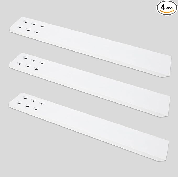 Countertop Support Bracket 3 Pack 16" Lx 2.5" W Hidden White Knee Wall Support Countertop Bracket 3/8" Thick Heavy Duty for Quartz/Granite/Wood/Concret Countertops Screws Included