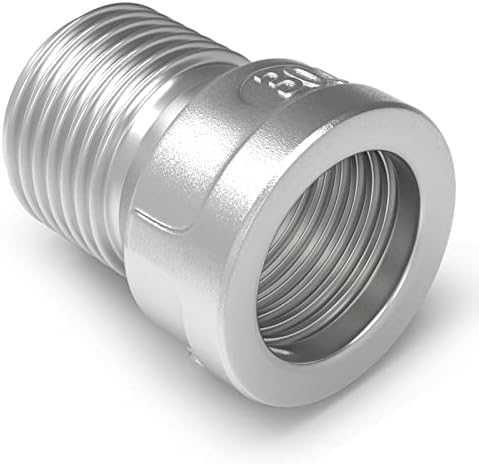 TAISHER 10PCS 304 Stainless Steel Pipe Fitting, Reducer Adapter, 3/8" Male NPTx 3/8" Female NPT