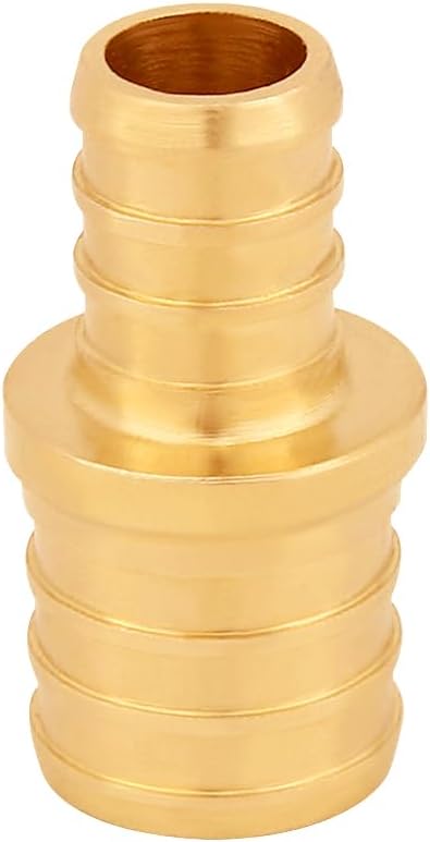 12PCS LF Brass 3/4 to 1/2 Inch PEX Reducer Barb Straight Coupling Pipe Crimp Fitting