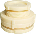Quickun 3" ABS Bulkhead Water Tank Connector Adapter Fitting with Plugs Thru-Bulk Pipe Fitting (Set of 1)