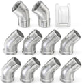 TAISHER 10PCS 304 Stainless Steel 45 Degree elbow,1“ NPT Female Pipe to 1” NPT Male Pipe Fitting