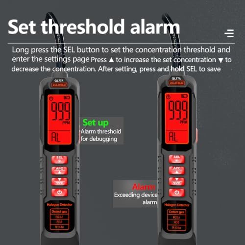 HVAC Refrigerant Leak Detector, AC Halogen Leak Detection