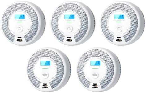 X-Sense Smoke Detector Carbon Monoxide Detector Combo, SC07, 5-Pack