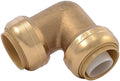 SharkBite 1 Inch 90 Degree Elbow, Push to Connect Brass Plumbing Fitting, PEX Pipe, Copper, CPVC, PE-RT, HDPE, U260LFA