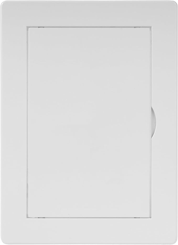 4 x 6 Inch White Square ABS Plastic Plumbing Access Panel - Indoor Wall Access Door for HVAC, Wall, Ceiling, and Drywall with Panel - Opening Box Door Cover - Easy to Instal