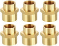 METALLIXITY 6PCS 3/8" FeMale NPT x 1/4" FeMale NPT Thread Brass Coupling