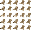 SharkBite 1/2 Inch Crimp x 1/2 Inch FNPT Crimp 90 Degree Drop Ear Elbow, Pack of 25, Brass Plumbing Fitting, PEX Pipe, PE-RT, UC334LF
