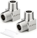 TAISHER 2pcs Forged 316L SS 90 Degree Elbow, 1/4"NPT Male Pipe Connector