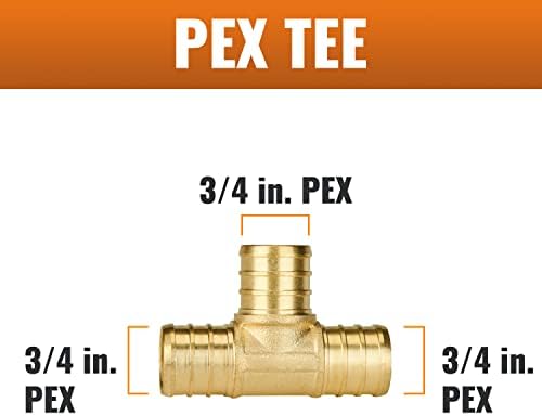SUNGATOR 50-Pack 3/4 Inch PEX Tee Fittings