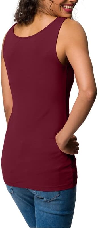 H HIAMIGOS Womens 3 Packs Long Tank Tops Stretchy Cotton Sleeveless Camisole Undershirts Layering Workout Yoga Camis